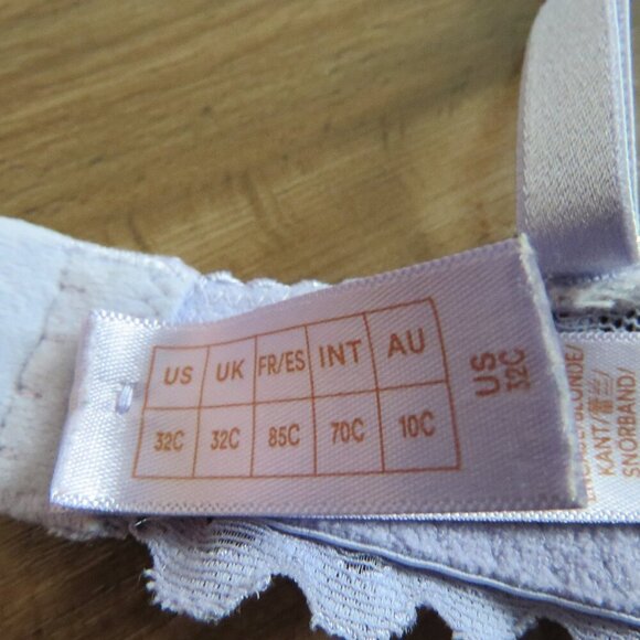 SAVAGE X FENTY Not Sorry Unlined Lace Balconette Bra in Purple Lavender Size 32C - Picture 13 of 14